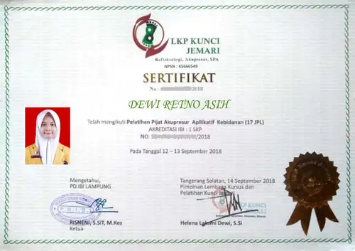 Sertifikat Akupresur